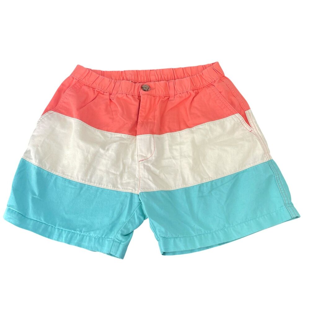 Chubbies Mens Swim Shorts Trunks Sz Medium Chino Colorblock Beach Summer Resort